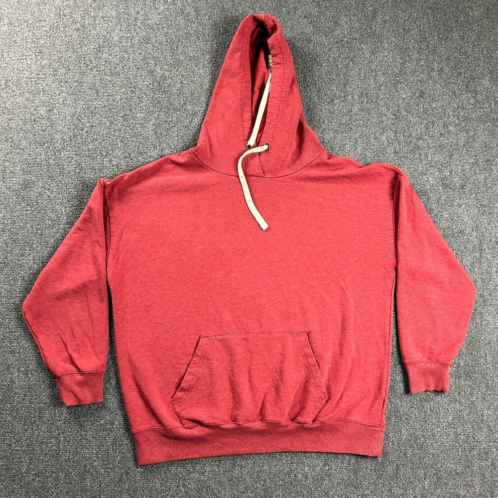 Buffalo David Bitton‎ Hoodie Adults Large Red Kangaroo Pocket Sweatshirt Mens